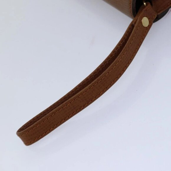 Burberrys Clutch Bag Leather Brown Auth - Picture 8 of 16